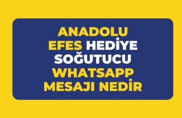Anadolu Efes Hediye Soğutucu WhatsApp Mesajı Nedir?
