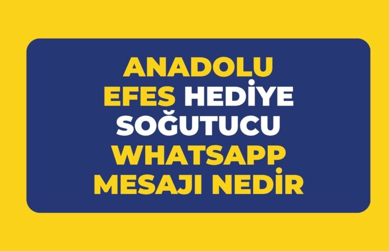 Anadolu Efes Hediye Soğutucu WhatsApp Mesajı Nedir?